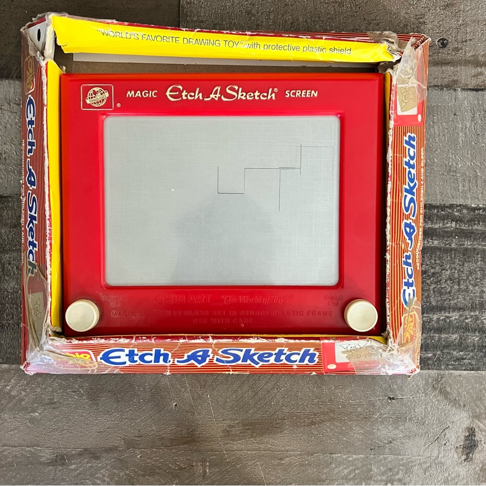 VINTAGE OHIO ART MAGIC ETCH A SKETCH SCREEN 505 ORIGINAL PACK GAMES & PUZZLES